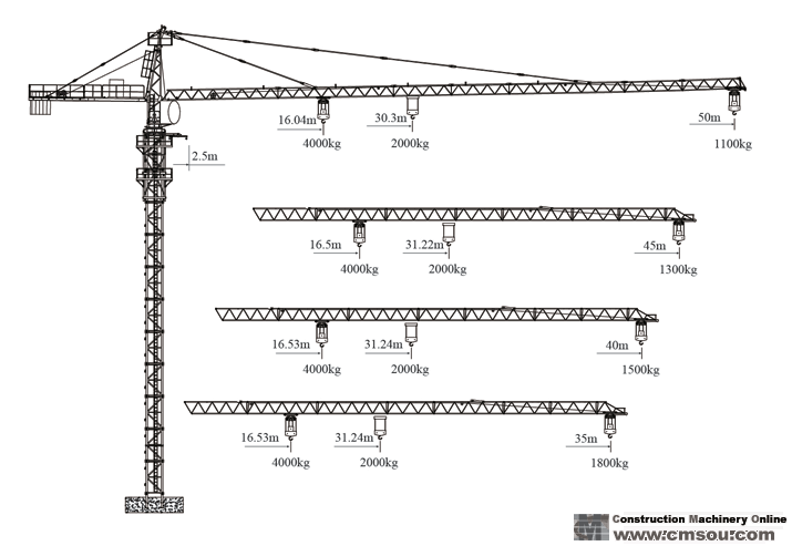 XCMG QTZ63(5011L-4) Tower Crane