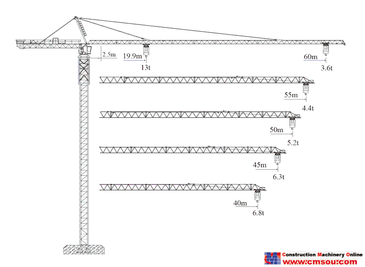 XCMG QTZ280A(6036-13) Tower Crane