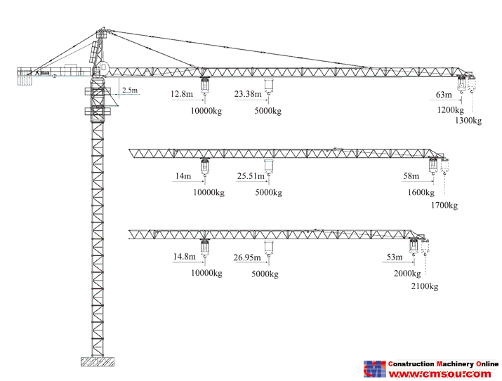 XCMG QTZ125(6313-10) Tower Crane