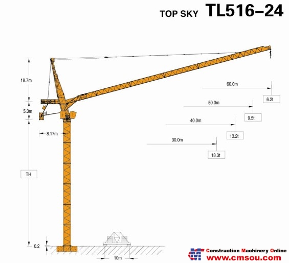 天一 TL516-24T Tower Crane