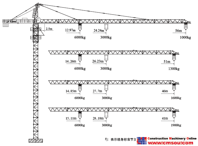 XCMG QTZ80-5610FJ-6 Tower Crane