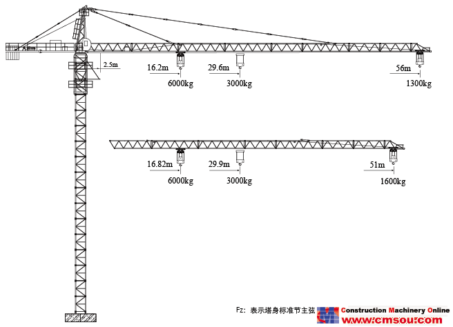 XCMG QTZ80-5613FZ-6 Tower Crane