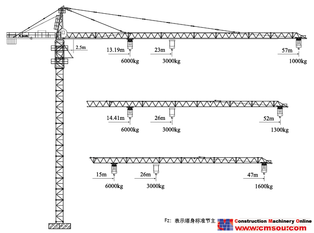 XCMG QTZ80-5710FZ-6 Tower Crane