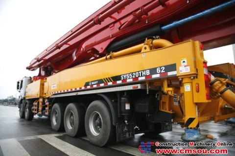 62m concrete pump ready to support people in Japan