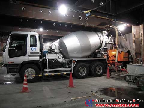 Sany Stationary Concrete Pump at the Construction Site